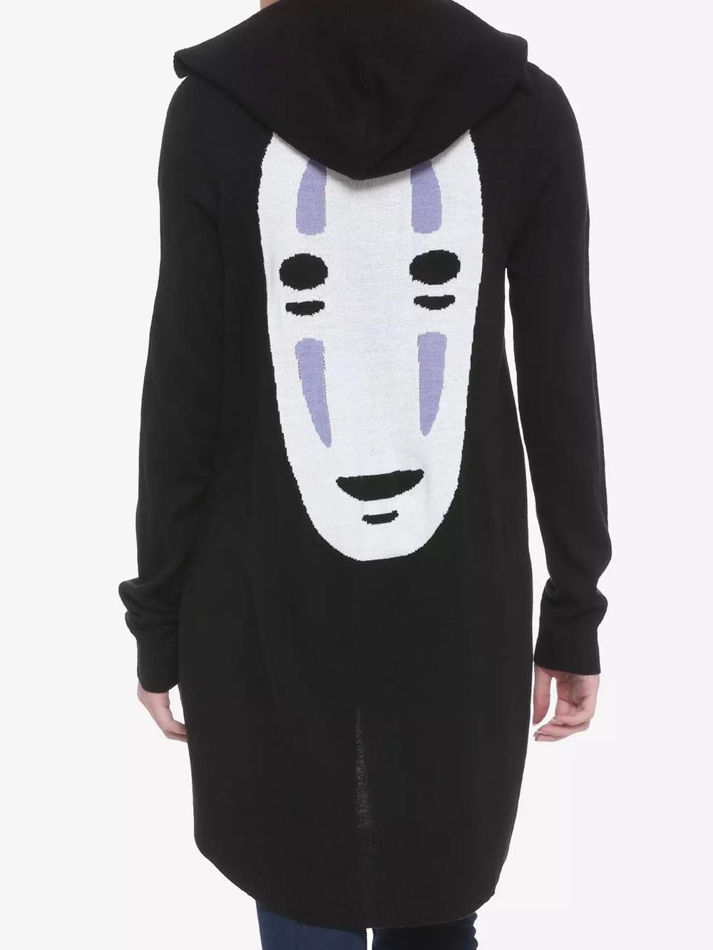 Her Universe Spirited Away Black No Face Hooded Cardigan size XS